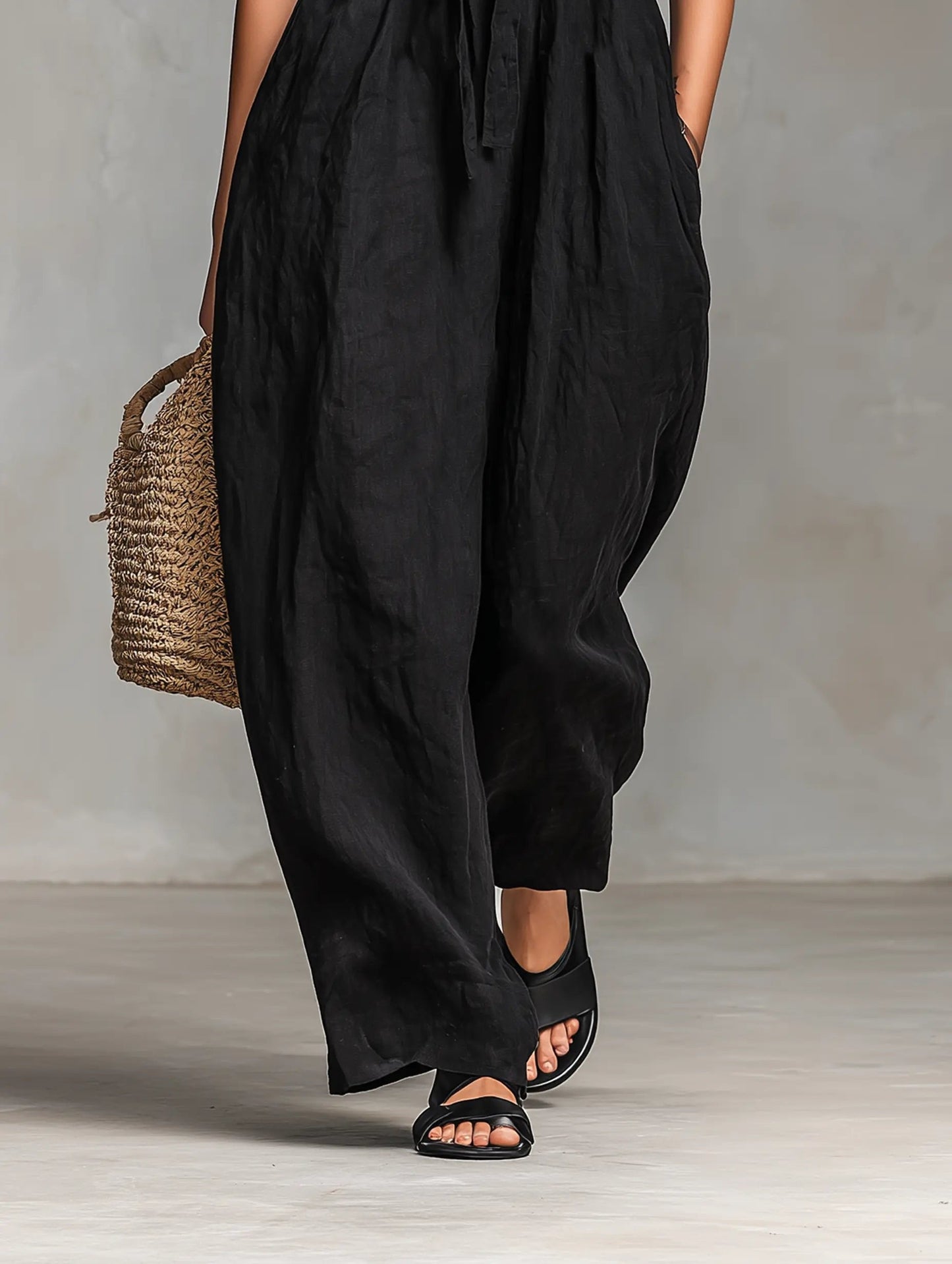 Jumpsuit Damen | Trägerloses Wide Leg Design & Bindung