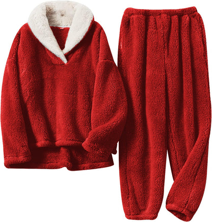 Bregwend | Damen Fleece Hausanzug Zweiteiliges Set - Cream - Image 5