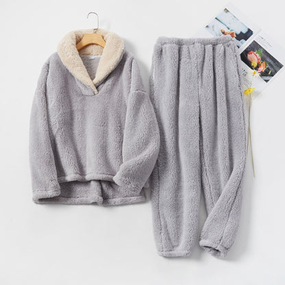 Bregwend | Damen Fleece Hausanzug Zweiteiliges Set - Cream - Image 7