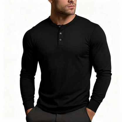 Henley Shirt Herren | Slim Fit & Langarm