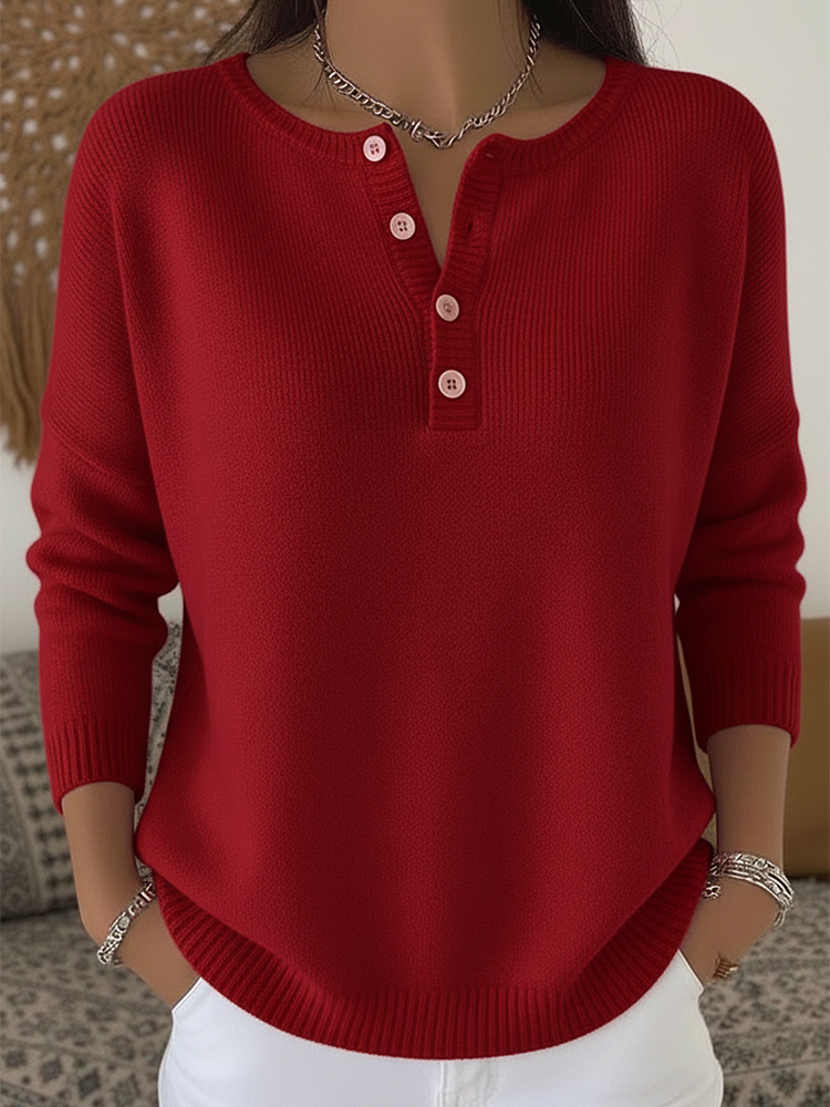 Henley Sweatshirt Damen | Soft-Touch Komfort 2