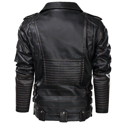 Bikerjacke Herren | Asymmetrischer Zip & Markantes Design 2