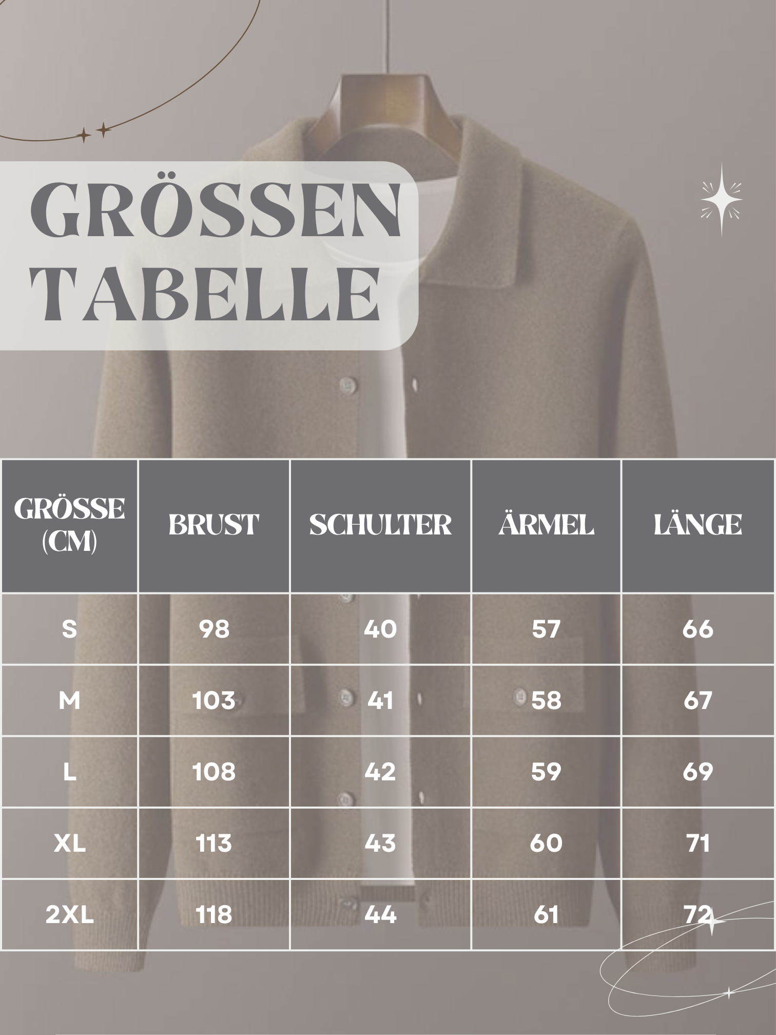 Herren-Cardigan, tailliert, mit Knöpfen | Vielseitig zum Kombinieren