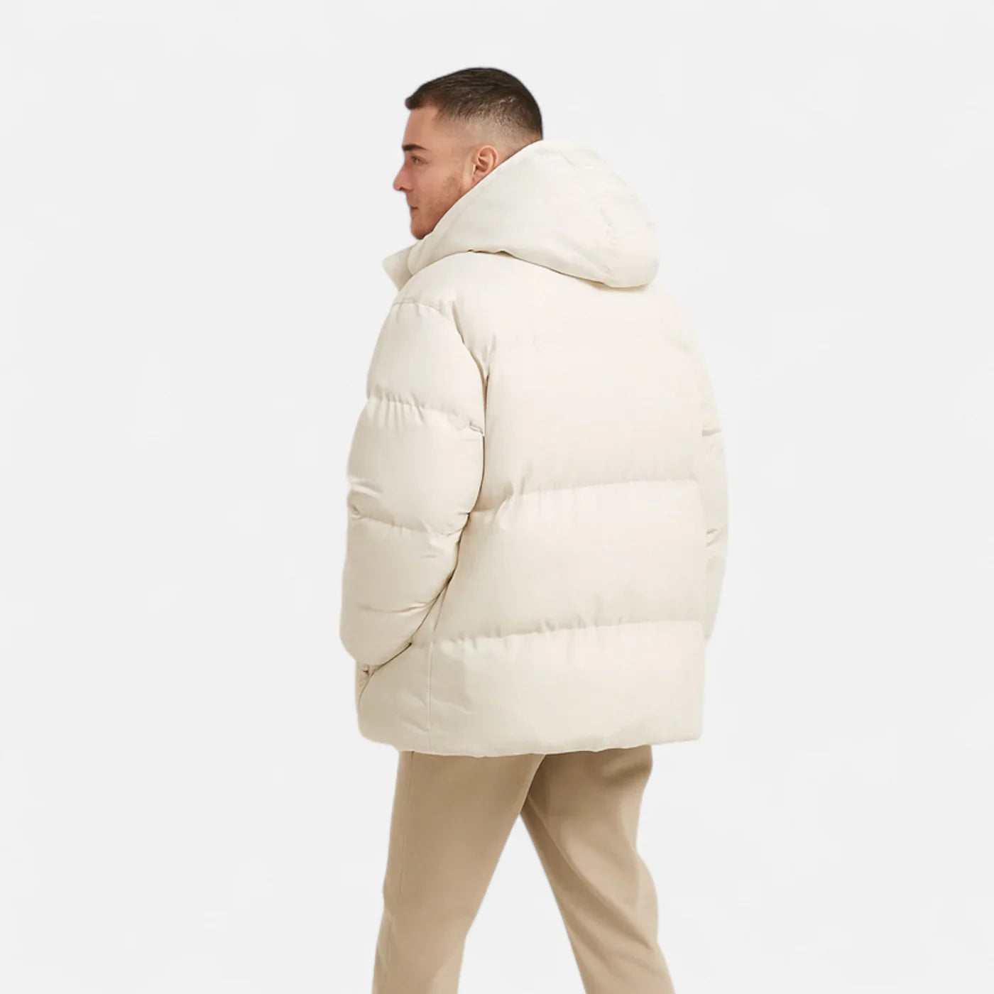Herren-Daunenjacke, mit Kapuze, Oversized | Winter
