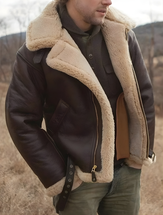 Herren-Fliegerjacke aus Lammfell | Legendäres RAF-Design | Winter