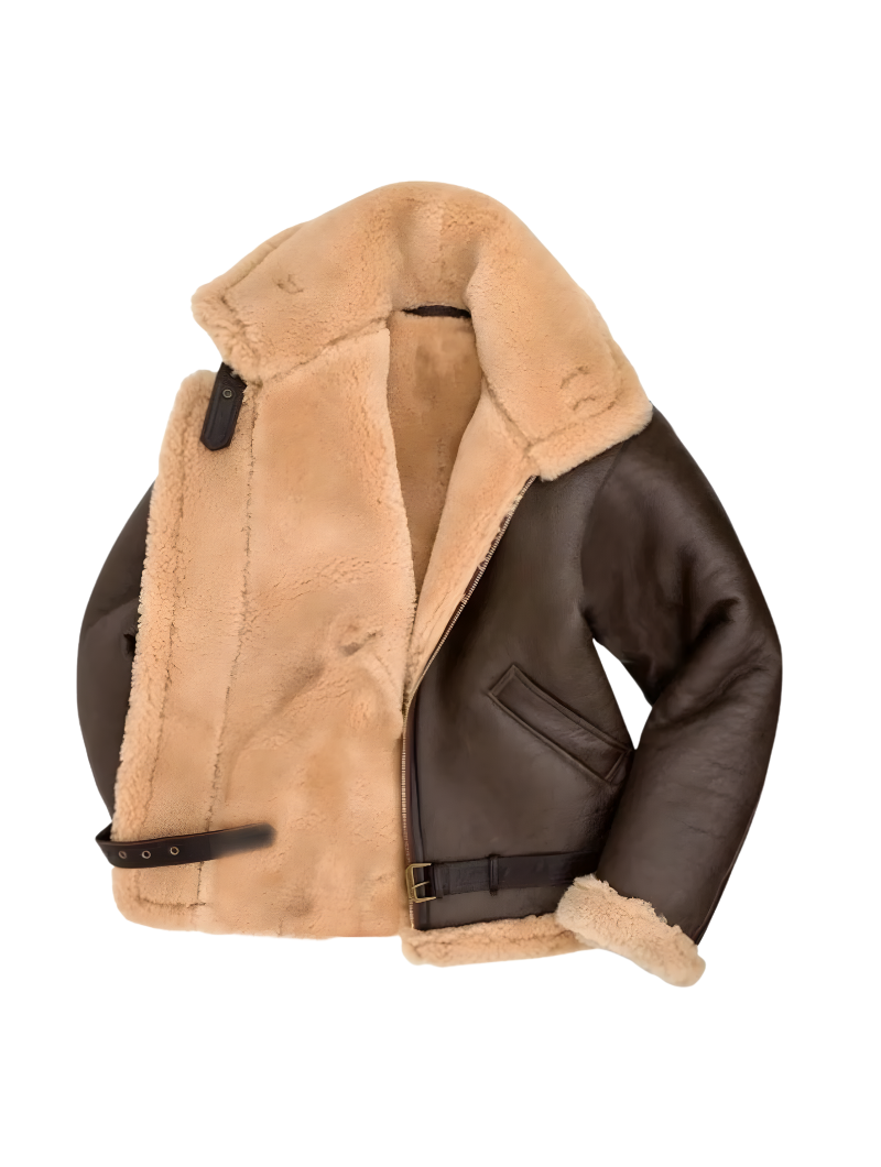 Herren-Fliegerjacke aus Lammfell | Legendäres RAF-Design | Winter