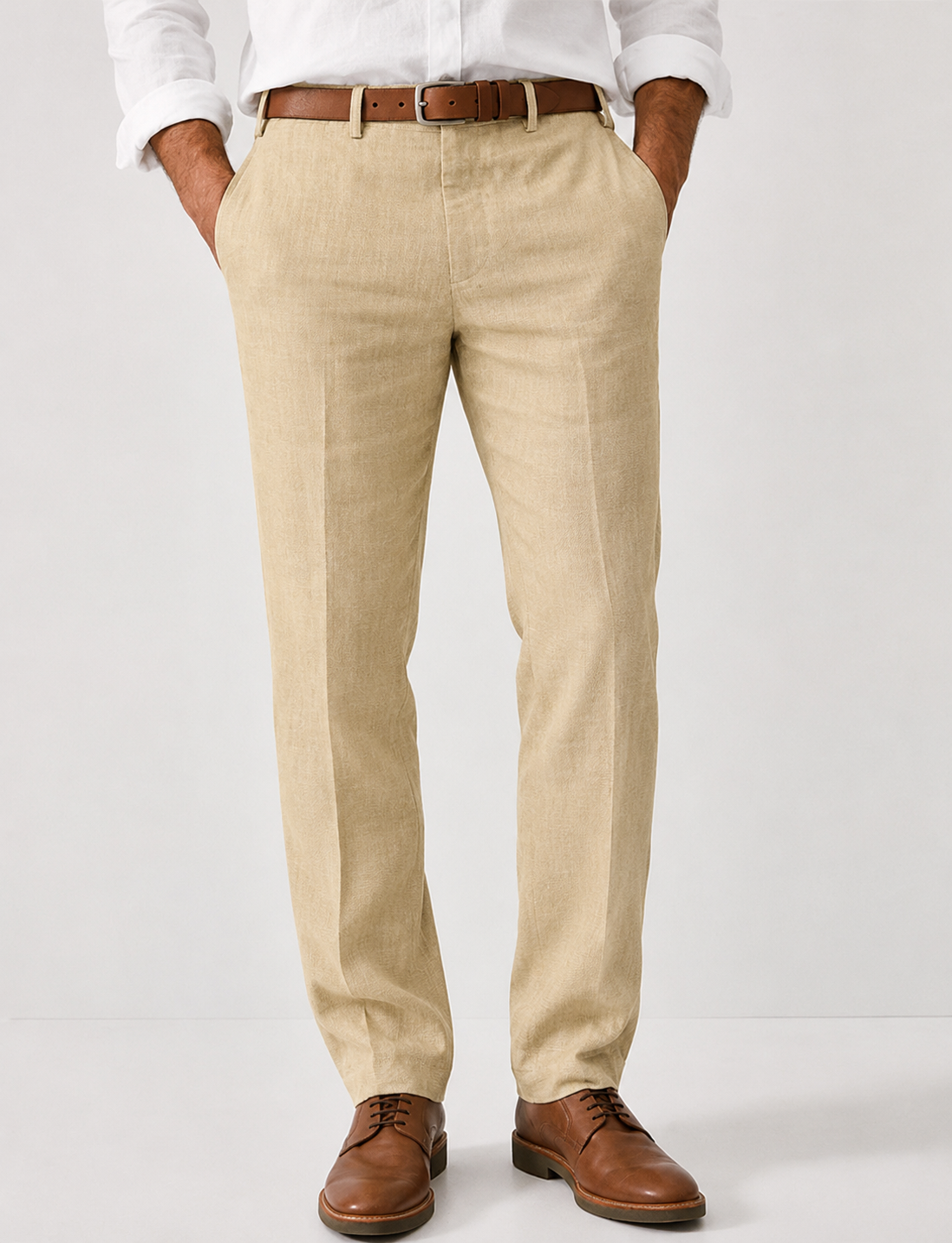 Herren Slim Fit Freizeithose Atmungsaktiv Einschubtaschen 4