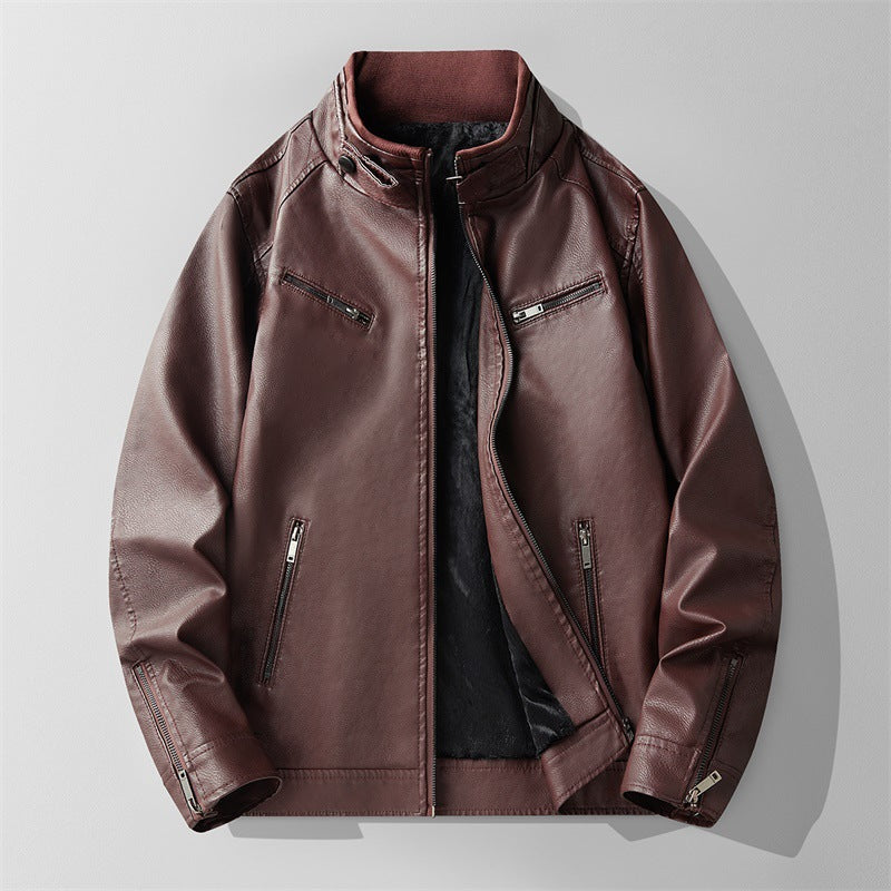 Herren Jacke Stehkragen Winterjacke Übergangsjacke Reißverschluss 3