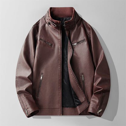 Herren Jacke Stehkragen Winterjacke Übergangsjacke Reißverschluss 3