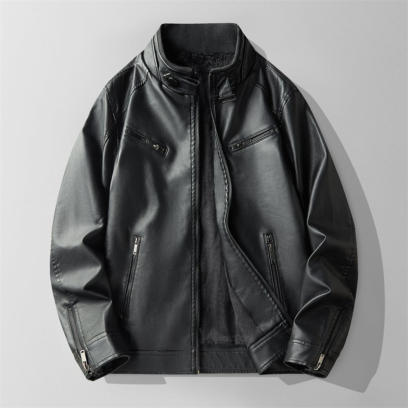 Herren Jacke Stehkragen Winterjacke Übergangsjacke Reißverschluss 5