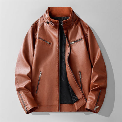 Herren Jacke Stehkragen Winterjacke Übergangsjacke Reißverschluss 1