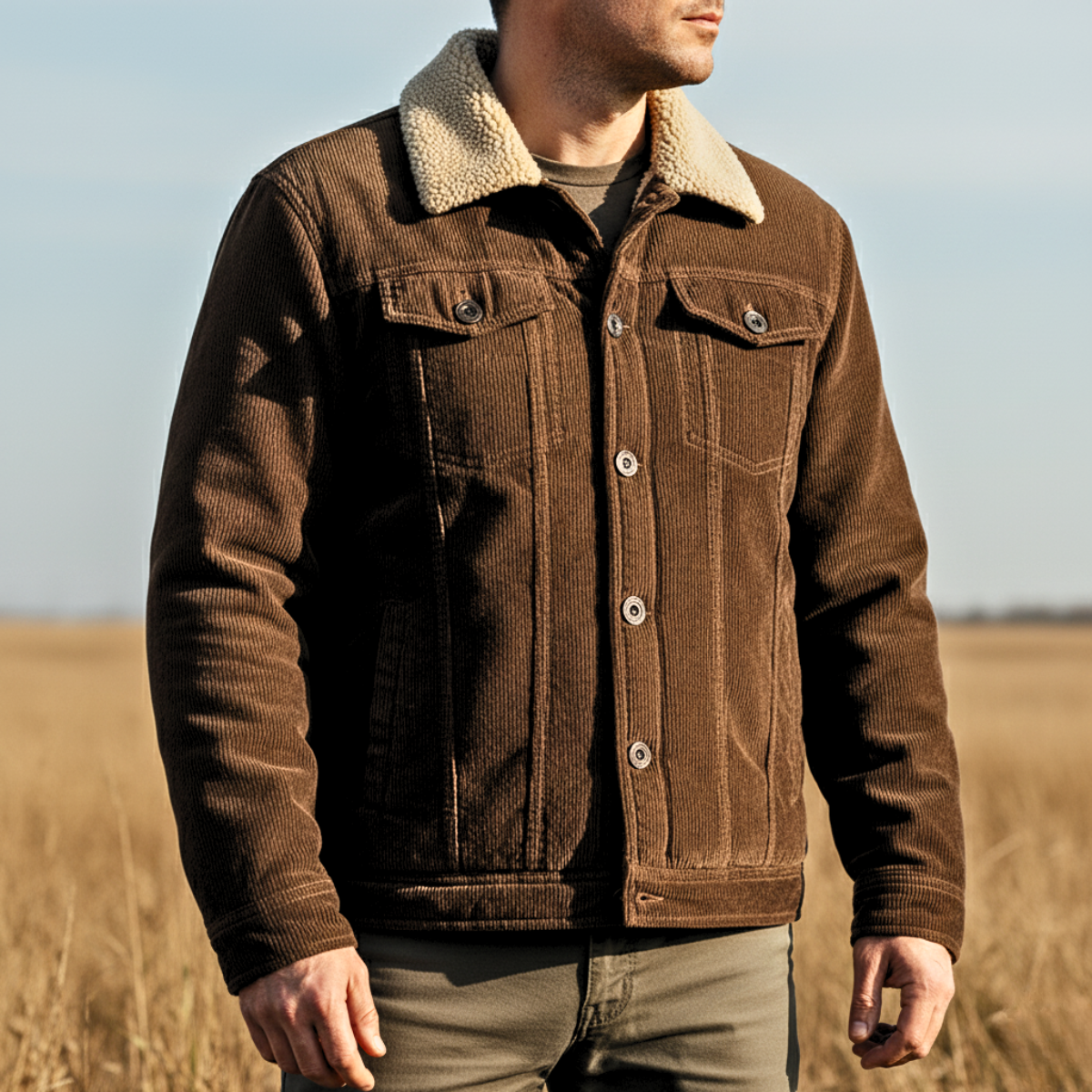 Cordjacke Herren | Warm & Sherpa-Gefüttert 3