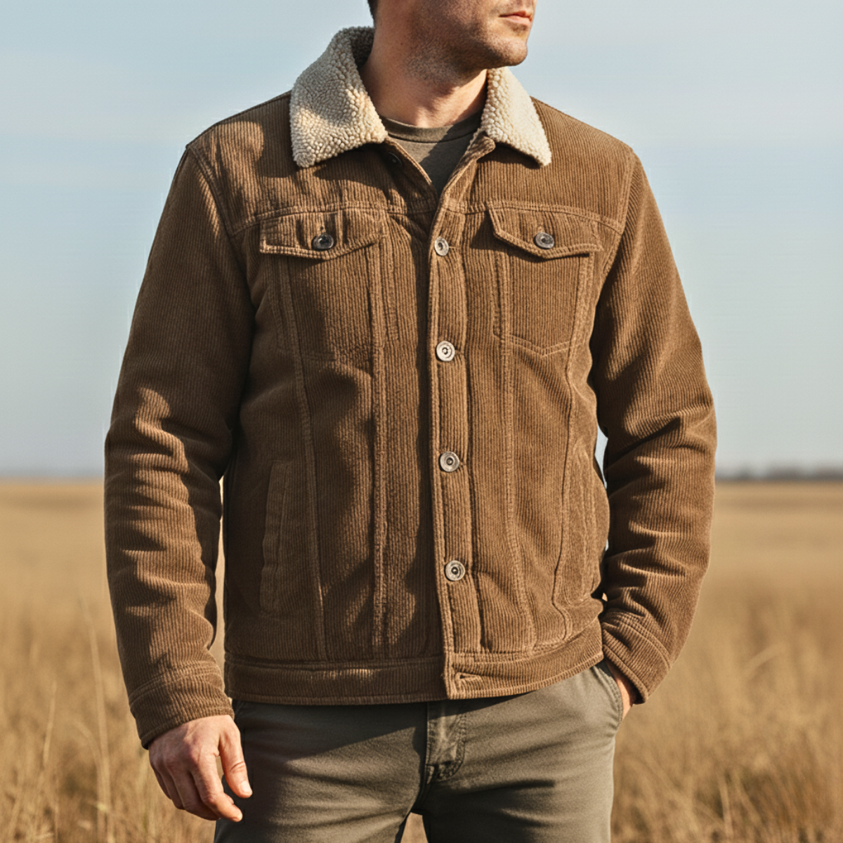 Cordjacke Herren | Warm & Sherpa-Gefüttert 1
