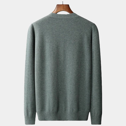 Herren-Strickjacke, klassisches Knopfdesign | Leicht