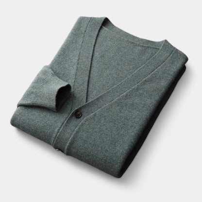 Herren-Strickjacke, klassisches Knopfdesign | Leicht