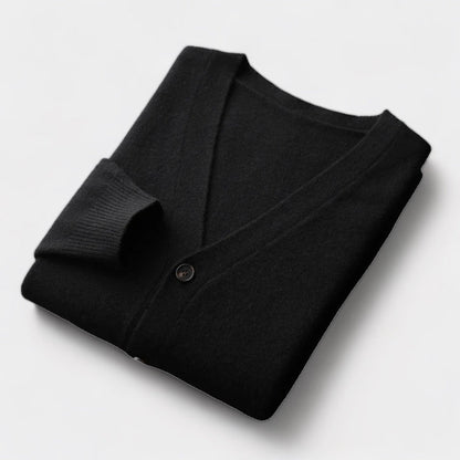 Herren-Strickjacke, klassisches Knopfdesign | Leicht