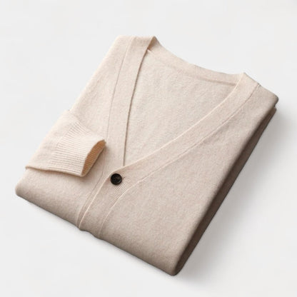 Herren-Strickjacke, klassisches Knopfdesign | Leicht