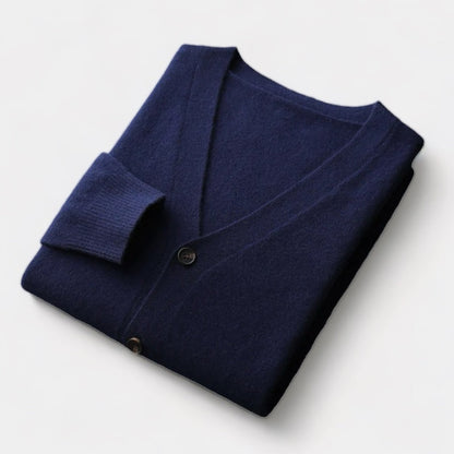 Herren-Strickjacke, klassisches Knopfdesign | Leicht