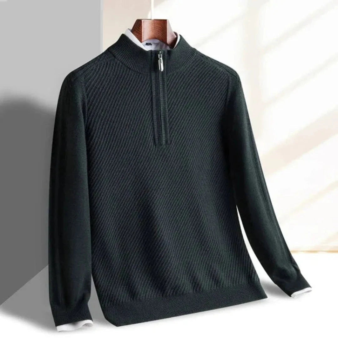 Herren-Strickpullover | Rippstrick, leicht | Normale Passform