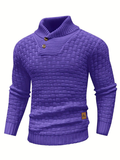 Aldric | Herren Strickpullover mit Schalkragen - Brown - Image 10