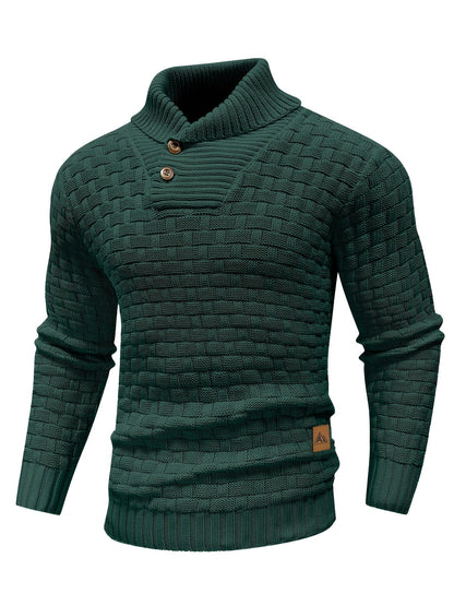 Aldric | Herren Strickpullover mit Schalkragen - Brown - Image 3