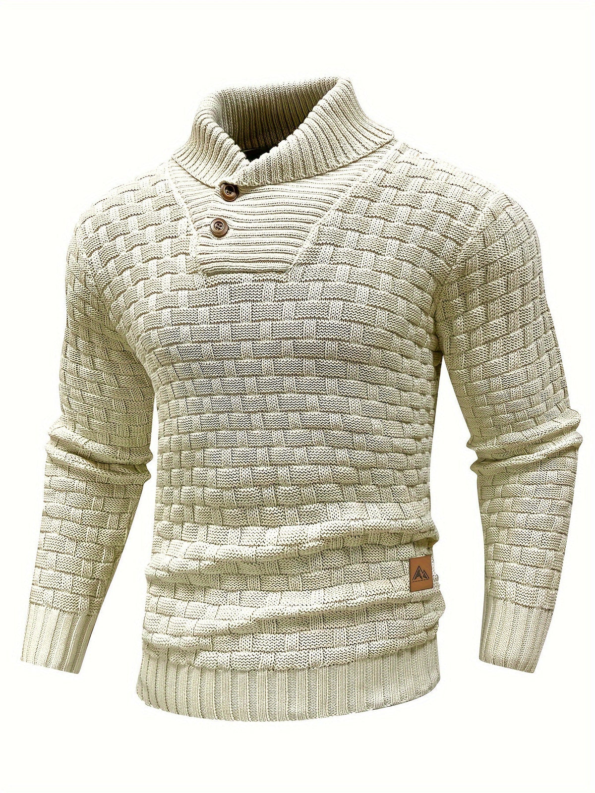 Aldric | Herren Strickpullover mit Schalkragen - Brown - Image 4