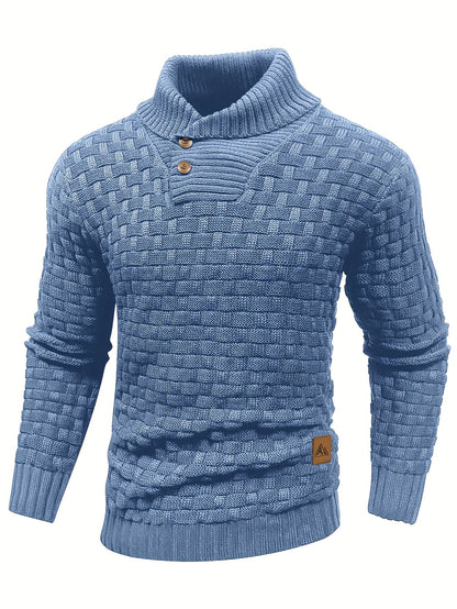 Aldric | Herren Strickpullover mit Schalkragen - Brown - Image 5