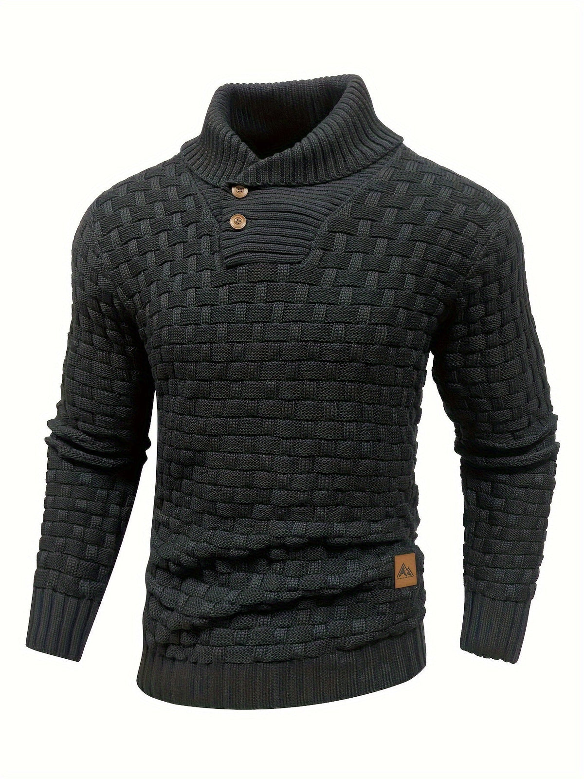 Aldric | Herren Strickpullover mit Schalkragen - Brown - Image 6