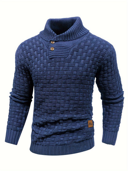 Aldric | Herren Strickpullover mit Schalkragen - Brown - Image 7