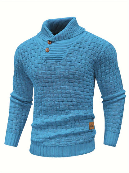 Aldric | Herren Strickpullover mit Schalkragen - Brown - Image 8