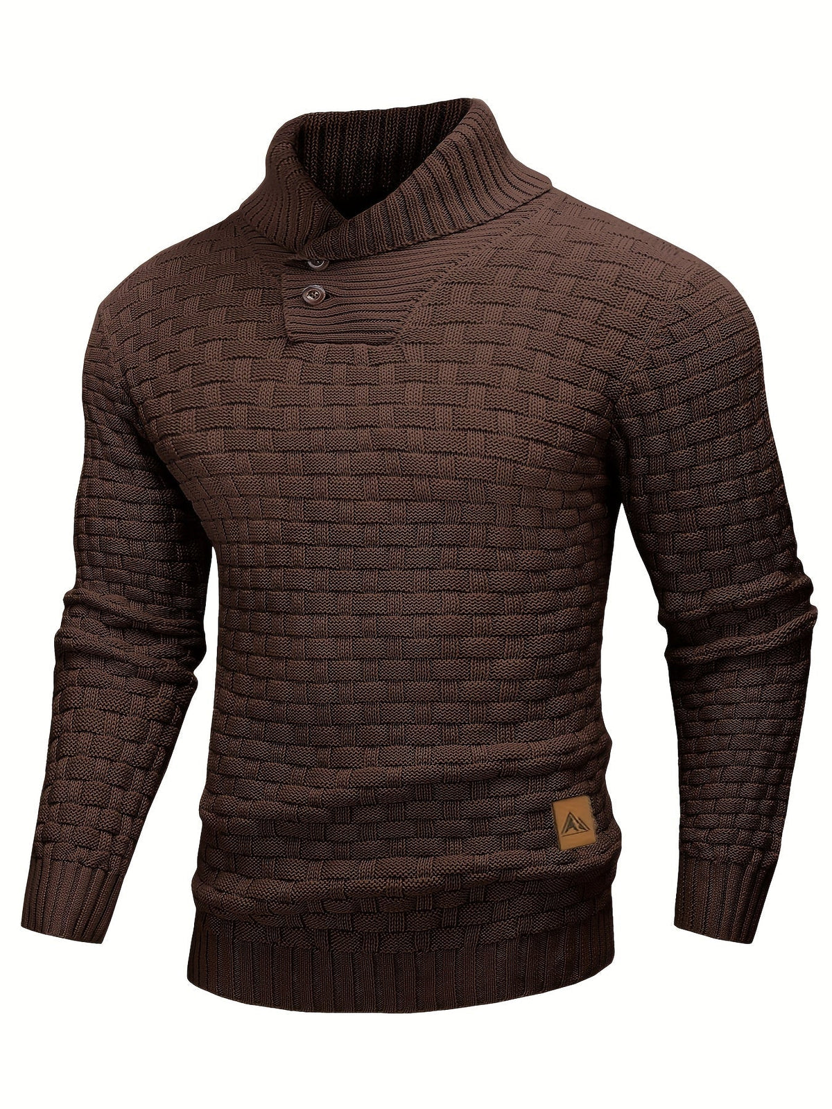 Aldric | Herren Strickpullover mit Schalkragen - Brown - Image 1