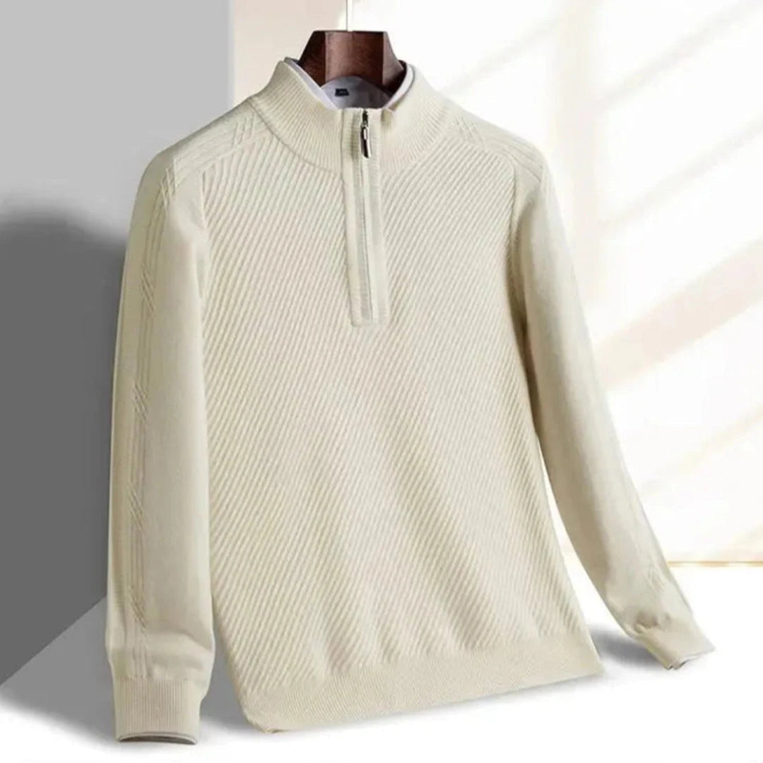 Herren-Strickpullover | Rippstrick, leicht | Normale Passform