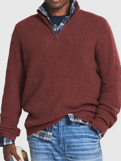 Herren-Sweatshirt mit halbem Reißverschluss | Lässige Passform