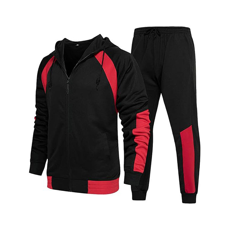 Herren-Trainingsanzug mit Kapuze, atmungsaktives Material | Normale Passform