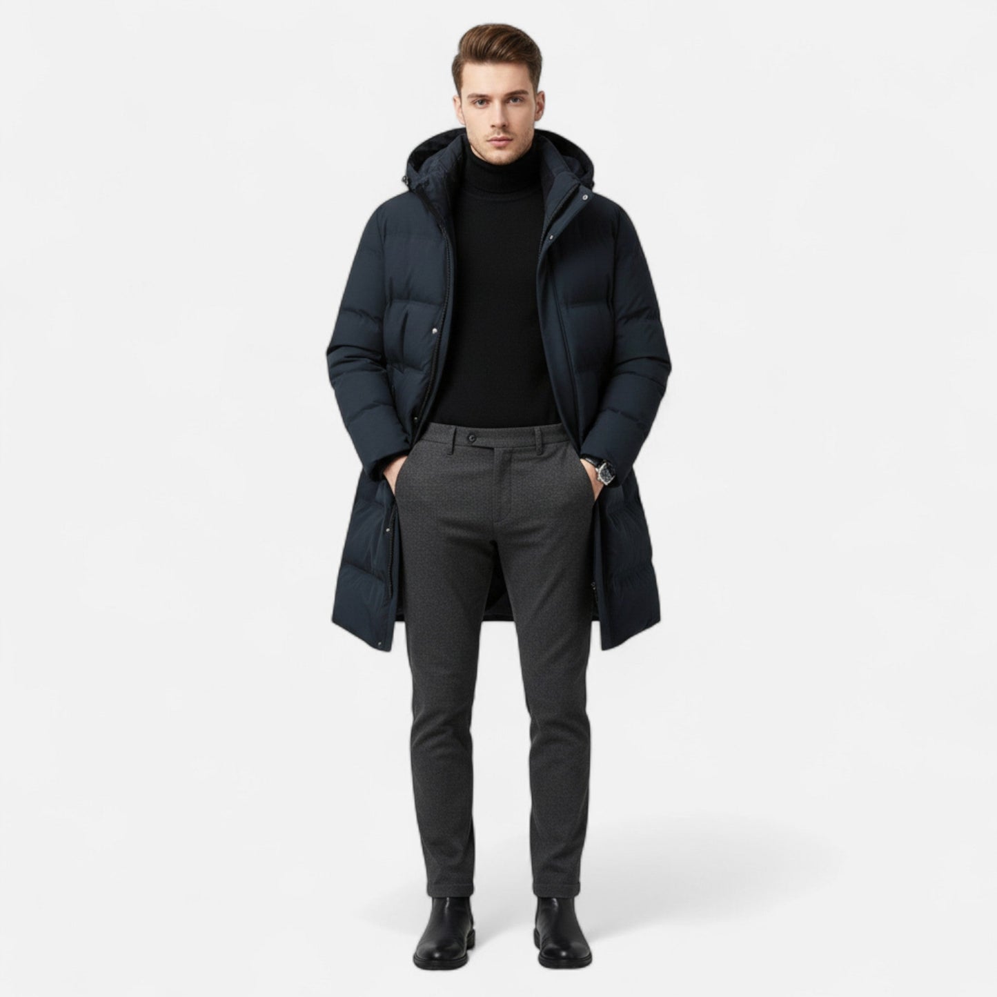 Herren-Winterparka | Mit Kapuze und Isolierung | Winter