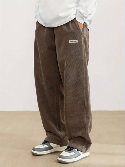 Herren Cordhose mit Taschen - Braun 0