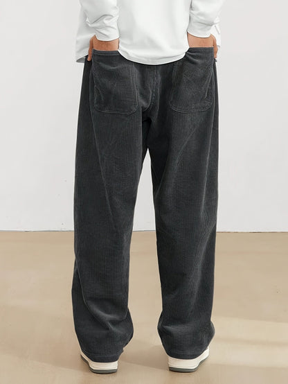 Herren Cordhose mit Taschen - Braun 1
