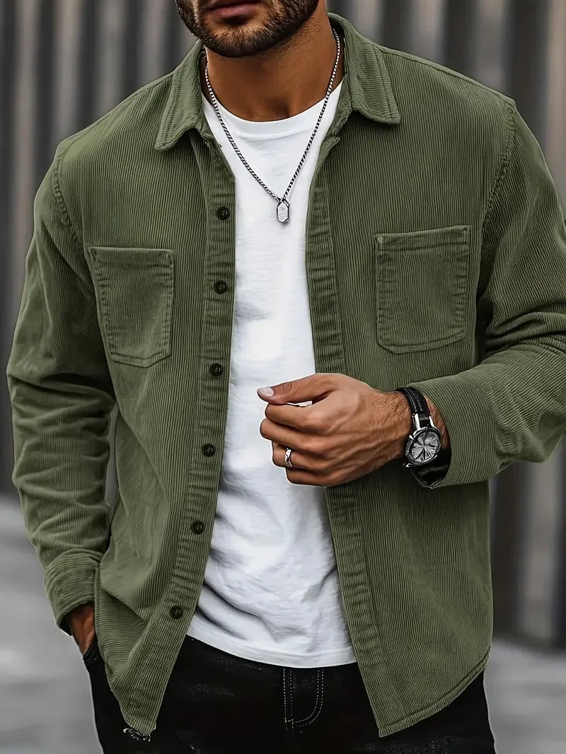 Herren Cordjacke | Lässiger Schnitt mit Brusttaschen