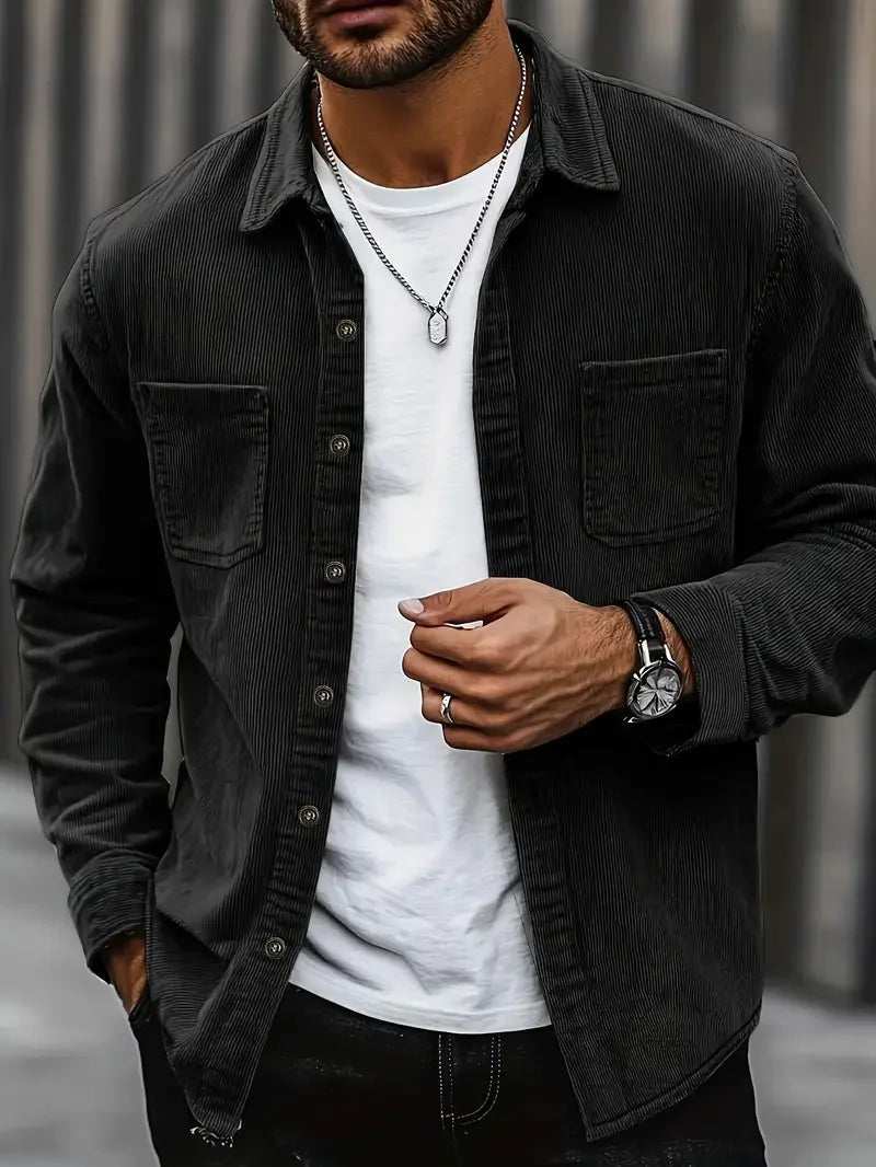 Herren Cordjacke | Lässiger Schnitt mit Brusttaschen