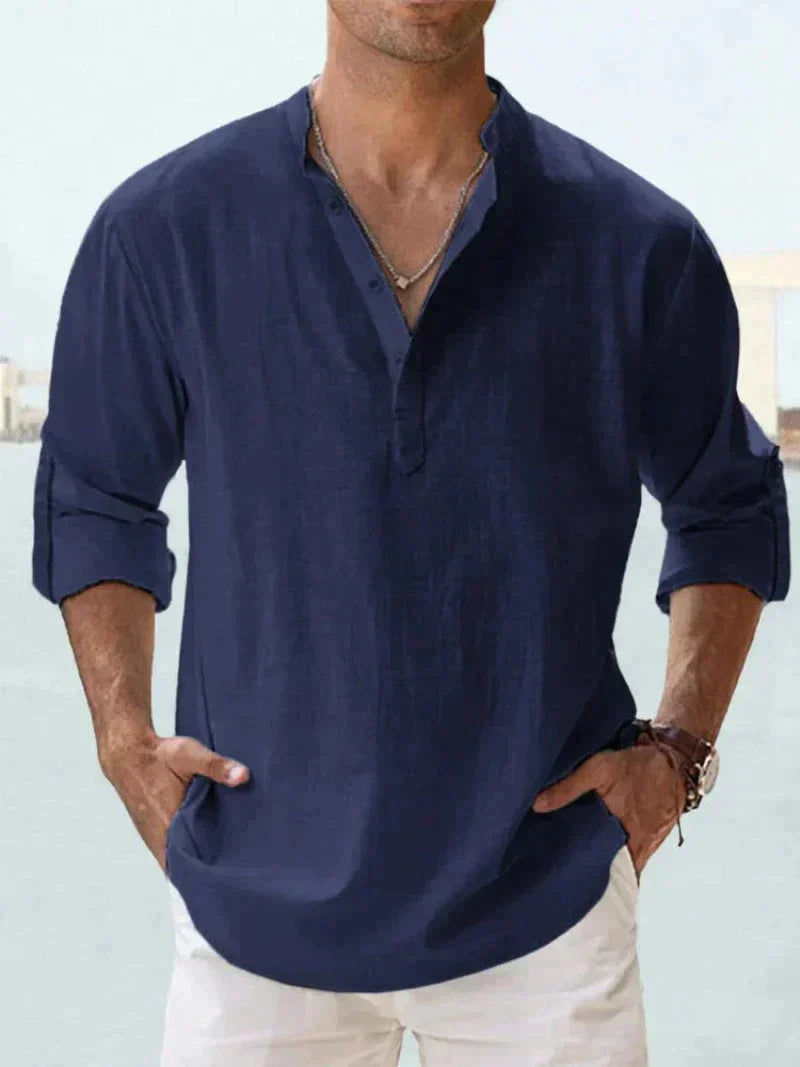 Henley Shirt Herren | Lässig & Elegant für Sommer & Urlaub