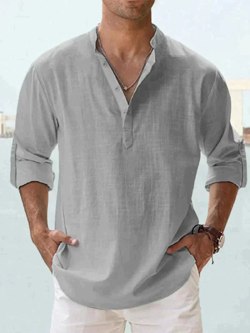 Henley Shirt Herren | Lässig & Elegant für Sommer & Urlaub