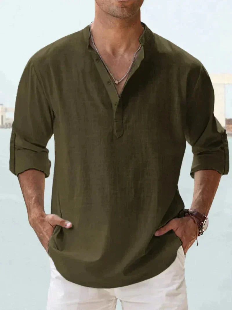 Henley Shirt Herren | Lässig & Elegant für Sommer & Urlaub