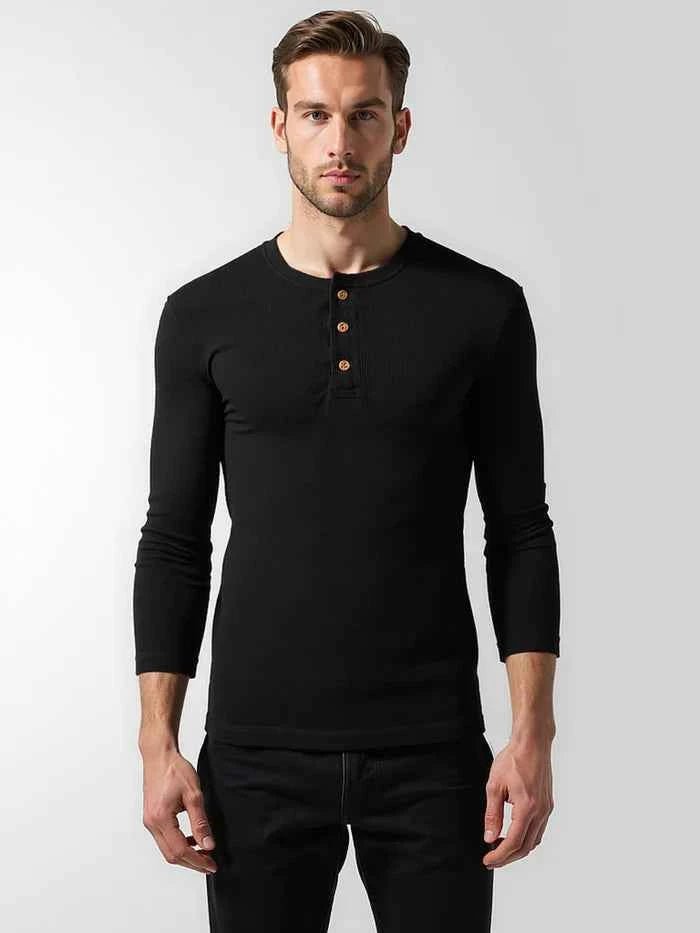 Poloshirt Herren | Henley-Knopfleiste & Slim Fit Style