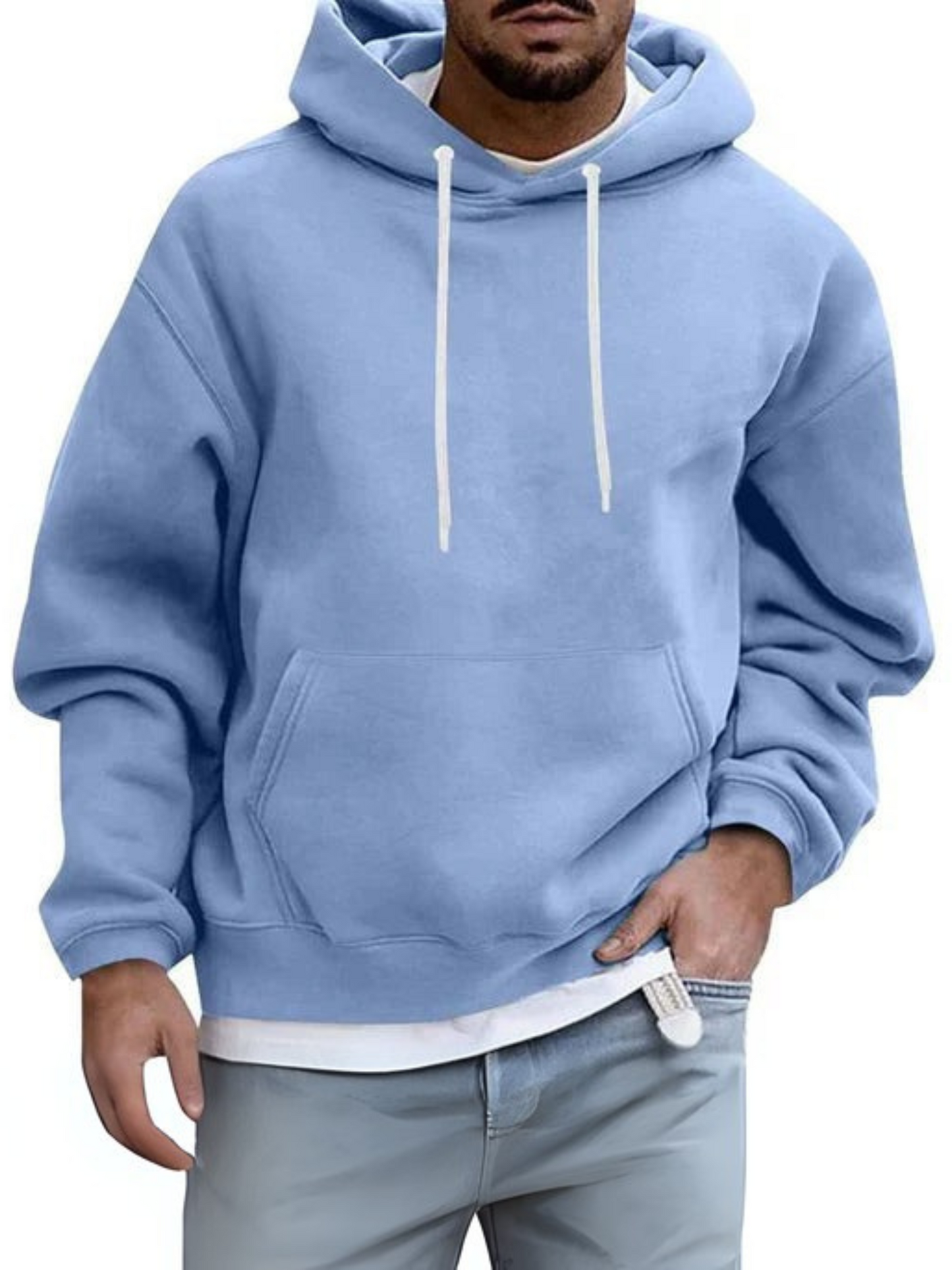 Herren Hoodie, verstellbare Kapuze | Kängurutasche