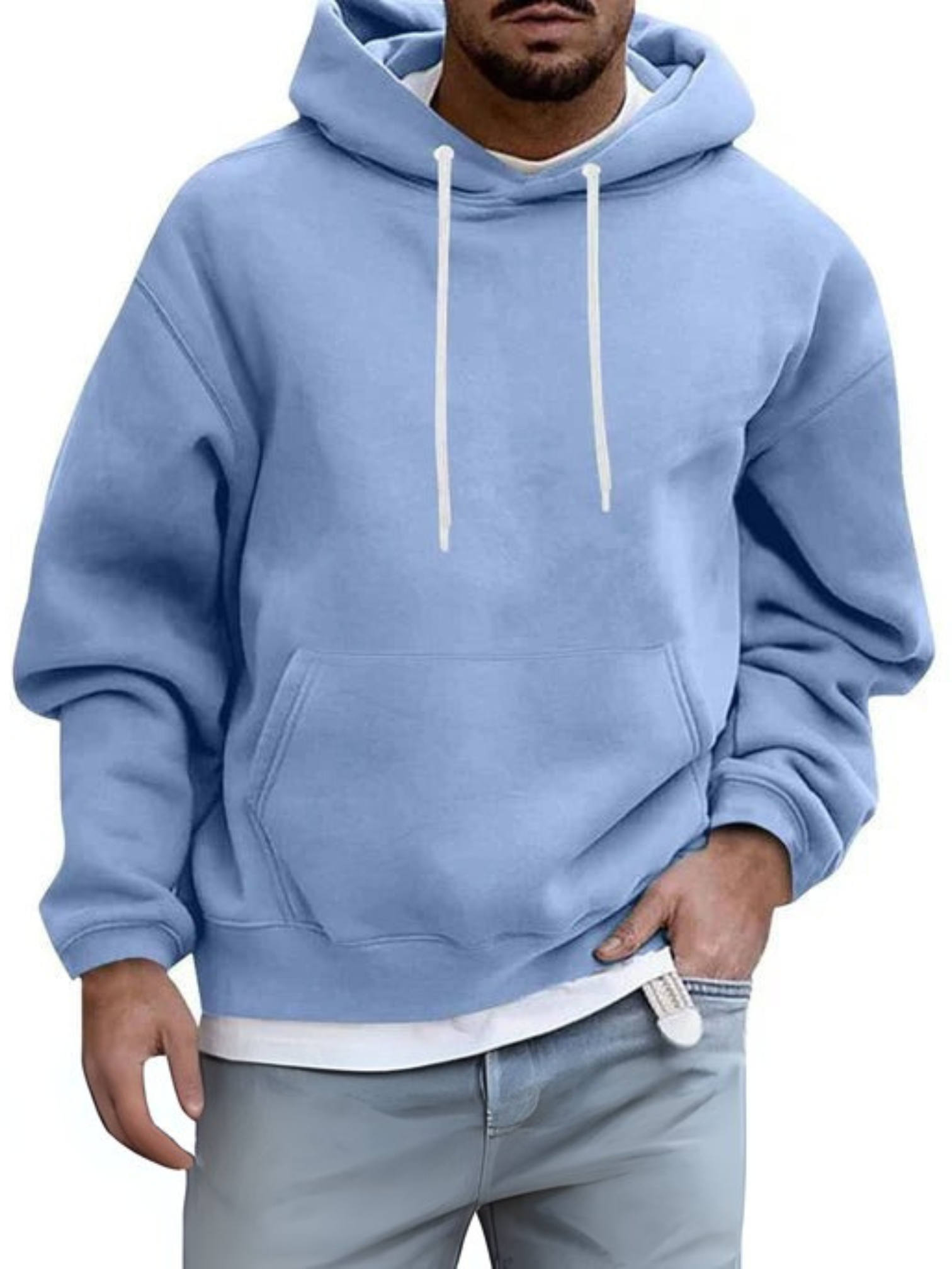 Herren Hoodie, verstellbare Kapuze | Kängurutasche
