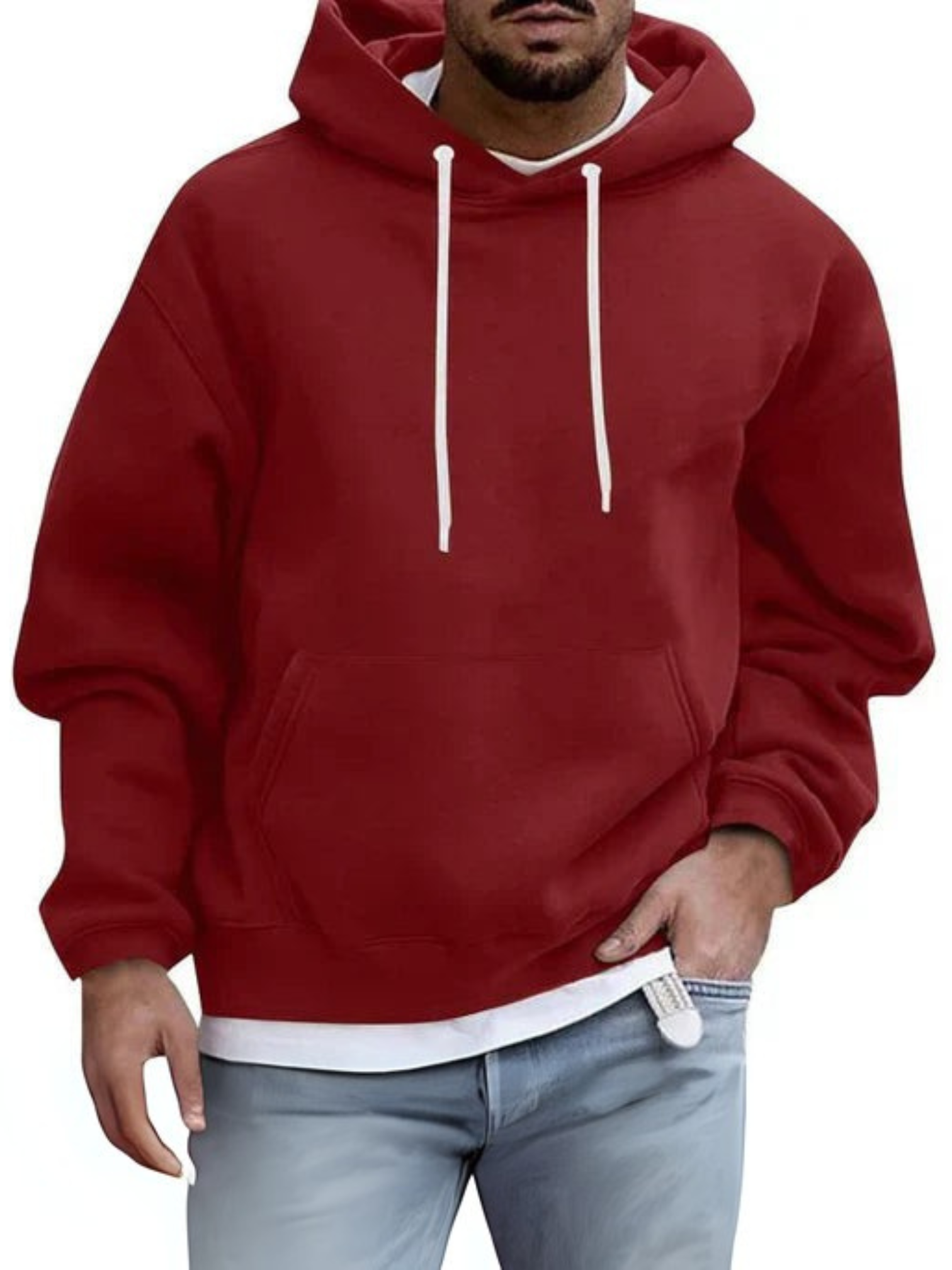 Herren Hoodie, verstellbare Kapuze | Kängurutasche