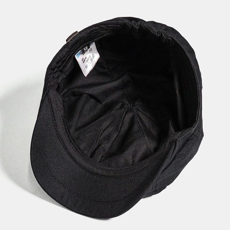 Flache Mütze für Männer aus Mischgewebe im Vintage-Retro-Stil für kalte Tage