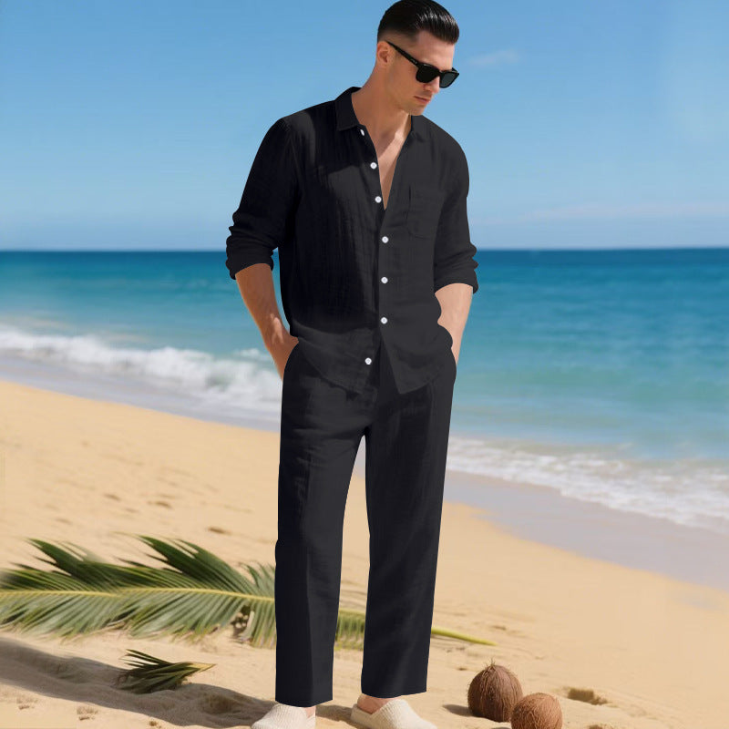 Sommer Set Herren | Leinenhemd & Hose im Set