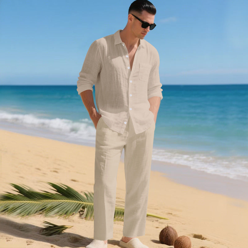 Sommer Set Herren | Leinenhemd & Hose im Set