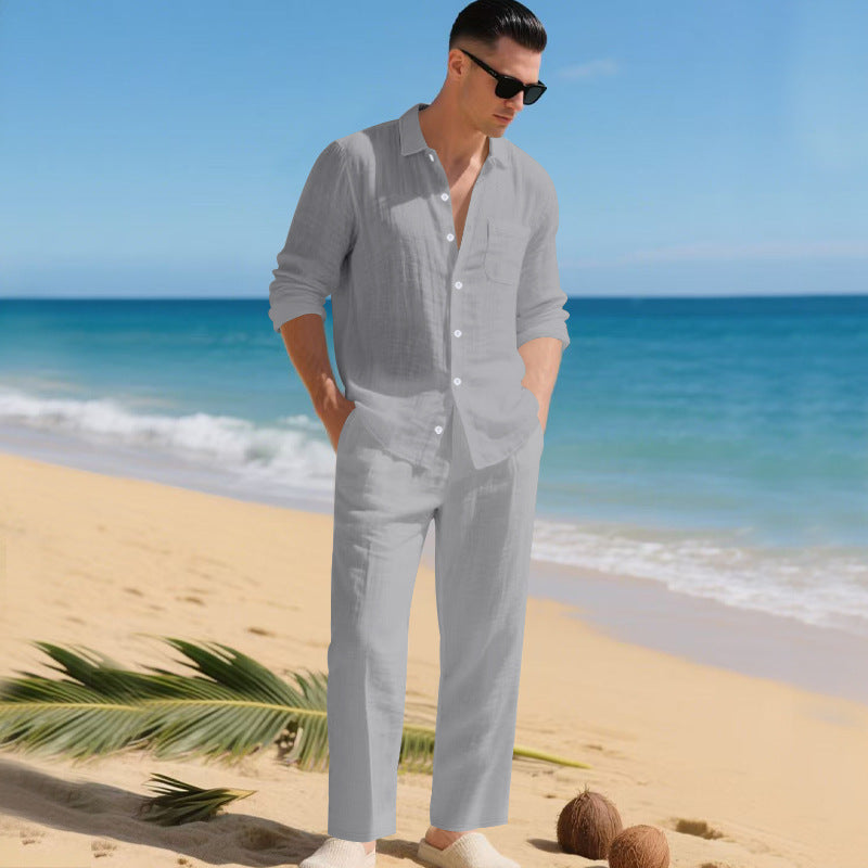Sommer Set Herren | Leinenhemd & Hose im Set